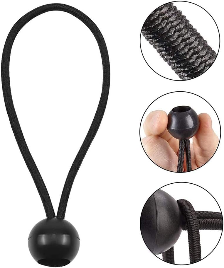 YIXISI 40 PCS Ball Bungee Cords, Bungees Balls, Tarpaulin Bungee Balls, Elasticated Tarpaulin Rope, Tarpaulin Straps - Image 4