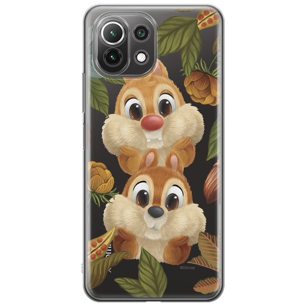 ERT GROUP mobile phone case for Xiaomi 11 Lite 4G/5G original and officially Licensed Disney pattern Chip & Dale 002, partially transparent