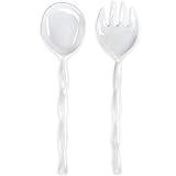 Q Squared Ruffle Melamine Salad Servers, Set of