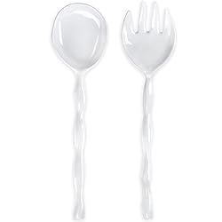 Q Squared Ruffle Melamine Salad Servers, Set of