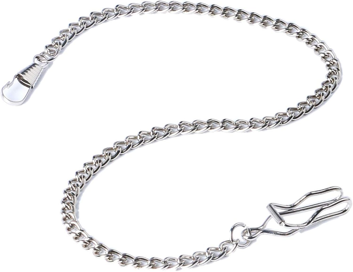 Clip Pocket Watch Chain Watch Vintage Metal Alloy Chain Accessory for Your Pocket Watch (Silver) …: Watches