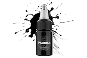 PFARRER Black Tattoo Ink 1/2oz(15ml) Vegan-Friendly USA Standard Pigment Tattoo Supplies Concentrated Black TI7003-15-002