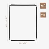 Belle Vous A4 Menu Covers 10 Pack Double View Black Leather Look view 5