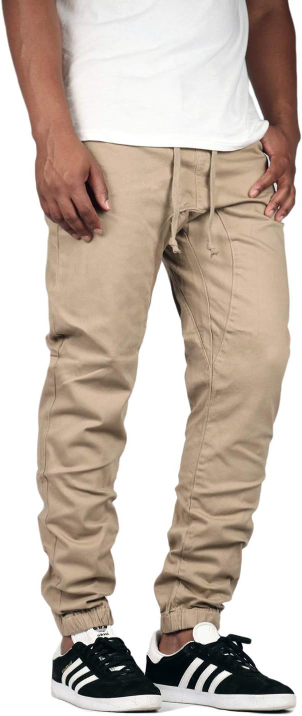Men's Twill Drop Crotch Jogger Pants