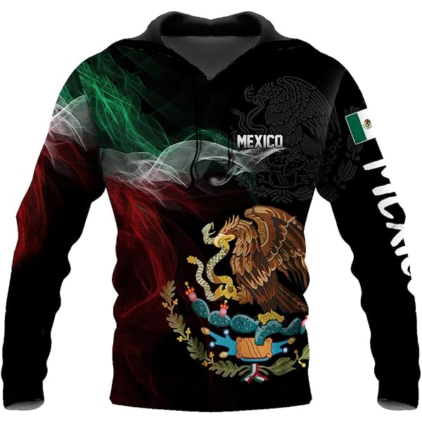 Sweat à Capuche Personnalisable Armée Mexicaine Camouflage 3D - Taille US - Neuf Avec étiquettes