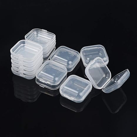 Amazon Com Longay 10pcs Portable Transparent Flip Jewelry Box Square Plastic Small Storage Box Arts Crafts Sewing Amazon Com Longay 10pcs Portable Transparent Flip Jewelry Box Square Plastic Small Storage Box Arts Crafts Sewing