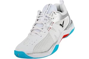 VICTOR S82II Men's Indoor Court Shoe (Bright White/Glossy Silver/Blue Light)