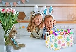 Sanjiaofen Rectangular Easter Baskets, Easket