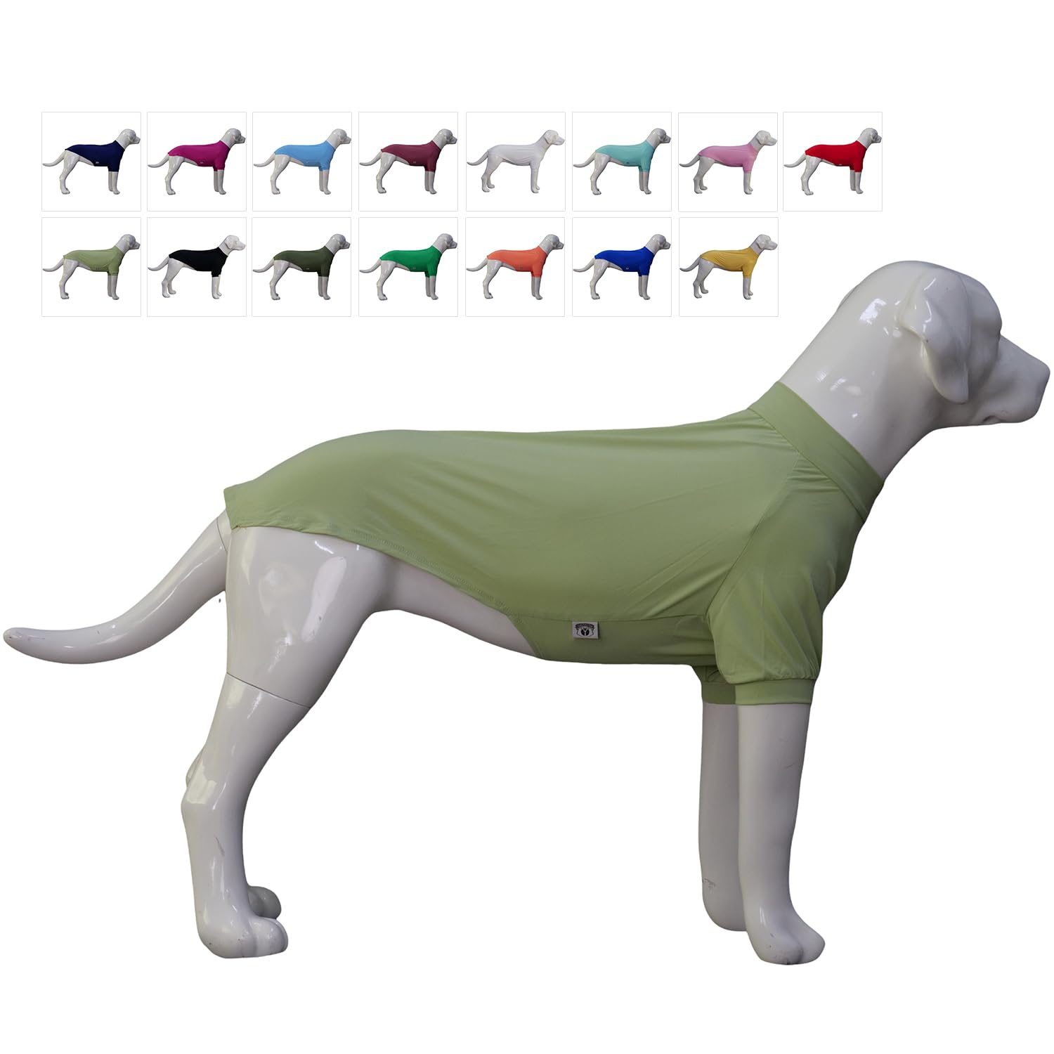 LoveLongLong Spring Summer Cooling Dog T-Shirt with UV Protection and Moisture-Wicking Fabric Blank Color Light green XS