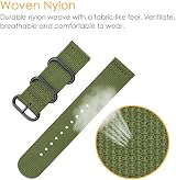 FINTIE Woven Nylon Band for Garmin Vivoactive 3 645 245 Samsung Gear S2/Sport view 5
