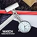 WIOR Nurses Lapel Pin Watch Hanging Medical Doctor Pocket Watch Quartz Movement Nurses Watch for Xmas Birthday Mothers Day (Silver)