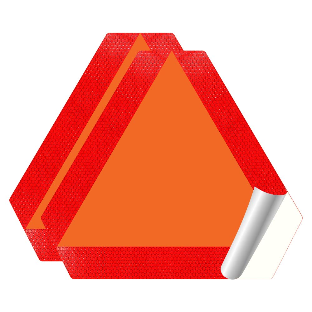 IGNIXIA (Pack of 02) Slow Moving Vehicle Sign, PVC