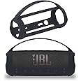 Silicone Cover Case for JBL Flip 6 Portable Bluetooth Speaker, Protective Carrying Holder for JBL Flip 6 Speaker Accessories (Black Case)