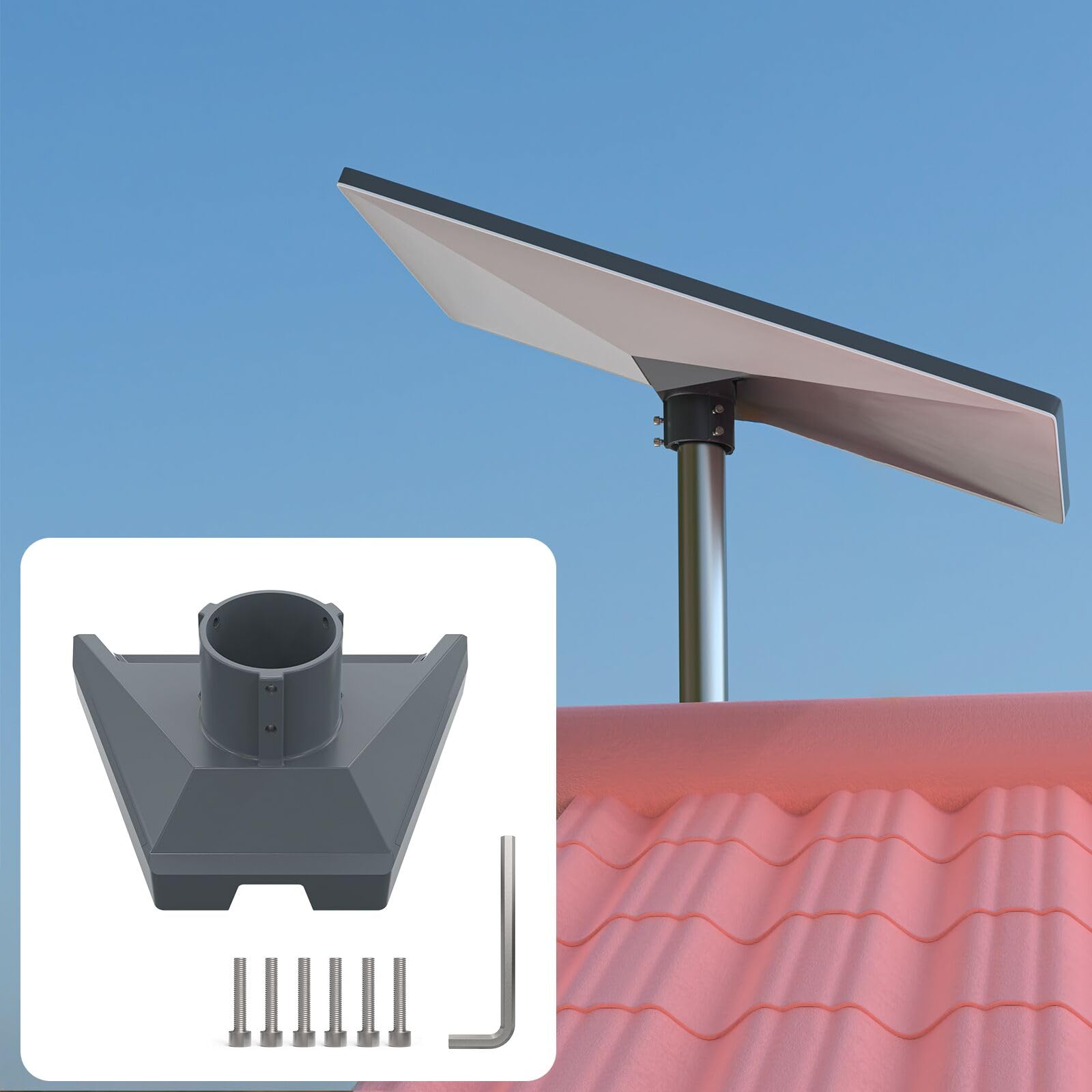 TIUIHU Starlink Gen 3 Mount,Starlink Gen 3 Pipe Adapter,1‘’- 2.1‘’ Premium Starlink gen 3 Pole mounting kit for Starlink Standard Gen3/V3 Dishy