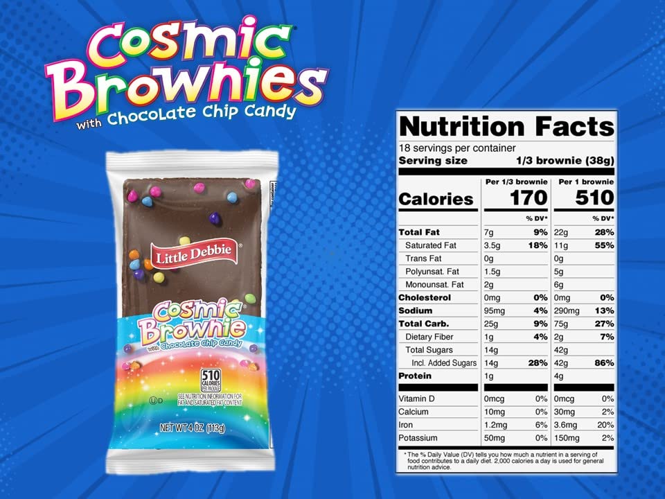 Little Debbie Cosmic Brownie SingleServe Caddie, Chocolate, 4 Ounce