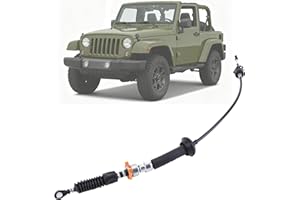 Transfer Case Shifter Cable 52126222AA 52126222AE, Compatible with Jeep Wrangler JK 3.6L 3.8L V6 2007-2018 with manual transm