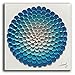 YaSheng Art - 24x24 inch 3D Metallic Bead light Blue Flowers Texture Oil Painting on Canvas Abstract Art Pictures Canvas Wall Art Paintings Modern Home Decor Abstract Paintings Ready to hang