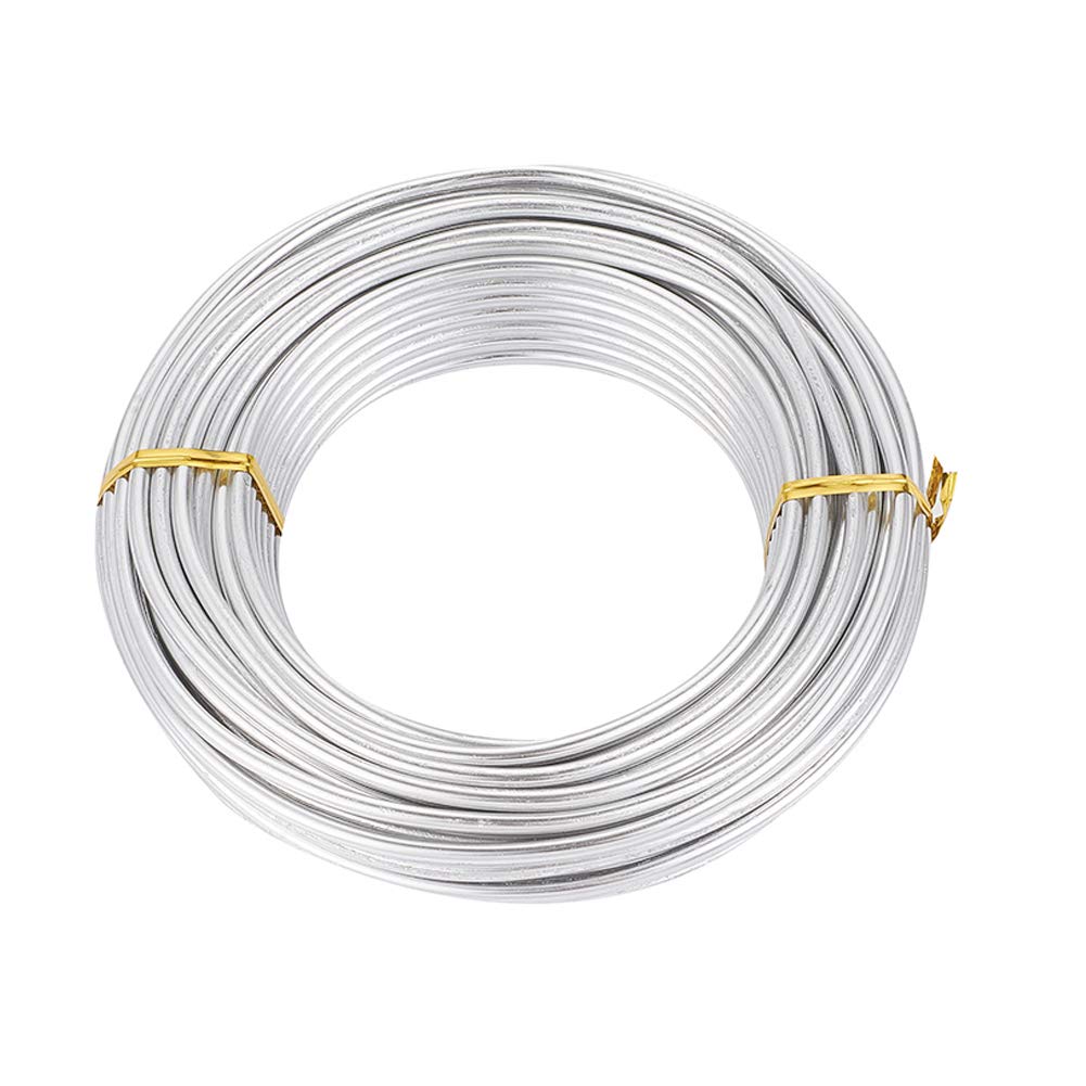 PandaHall 4mm Silver Aluminum Wire for DIY Craft Making, DIY Craft, Jewelry Making (Silver)