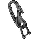 TISUR Titanium Carabiner Key Holder Anti-Lost Quick Release Heavy Duty Bottle Opener Car Key Chain for Men(Taiji+D ring)