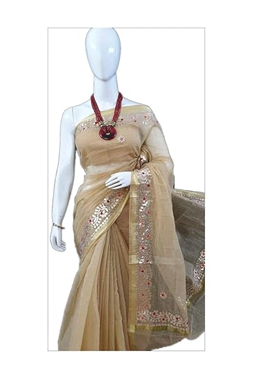 Kyzer Collection Kota Doria cotton saree with Gotta Patti Work - kota doria cotton saree - Kota doria - Lehanga - Designer Lehanga - Kota Doria Saree - Designer Saree - Fancy Saree - Kota Doria suit - Designer Salwar suit - Women Kurti - Women Designer Kurti