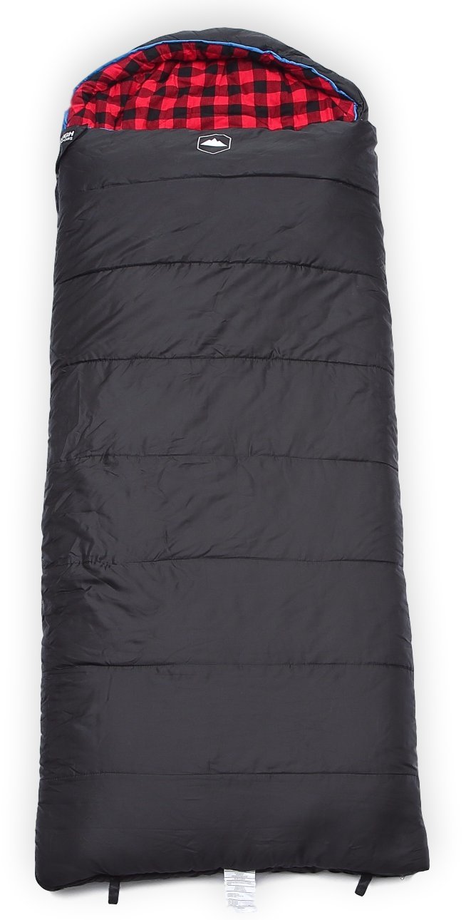 All Season Hooded XL Sleeping Bag with Compression Sack Perfect