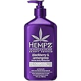 HEMPZ Body Lotion - Blackberry & Lemongrass Daily Moisturizing Cream, Shea Butter Hand and Body Moisturizer - Hemp Lotion - Skin Care Products, Hemp Seed Oil - 17 oz.