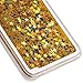 Samsung Galaxy S7 Edge case,Crosstree Liquid, Appmax Cool Quicksand Moving Stars Bling Glitter Floating Dynamic Flowing Case Liquid Cover for galaxy s7 edge. (Star Gold)