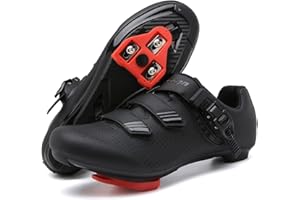 Vicogn Indoor Cycling Shoes for Men Women Compatible with Peloton Bike Pre-Installed with Look Delta Cleats Outdoor Road Biking