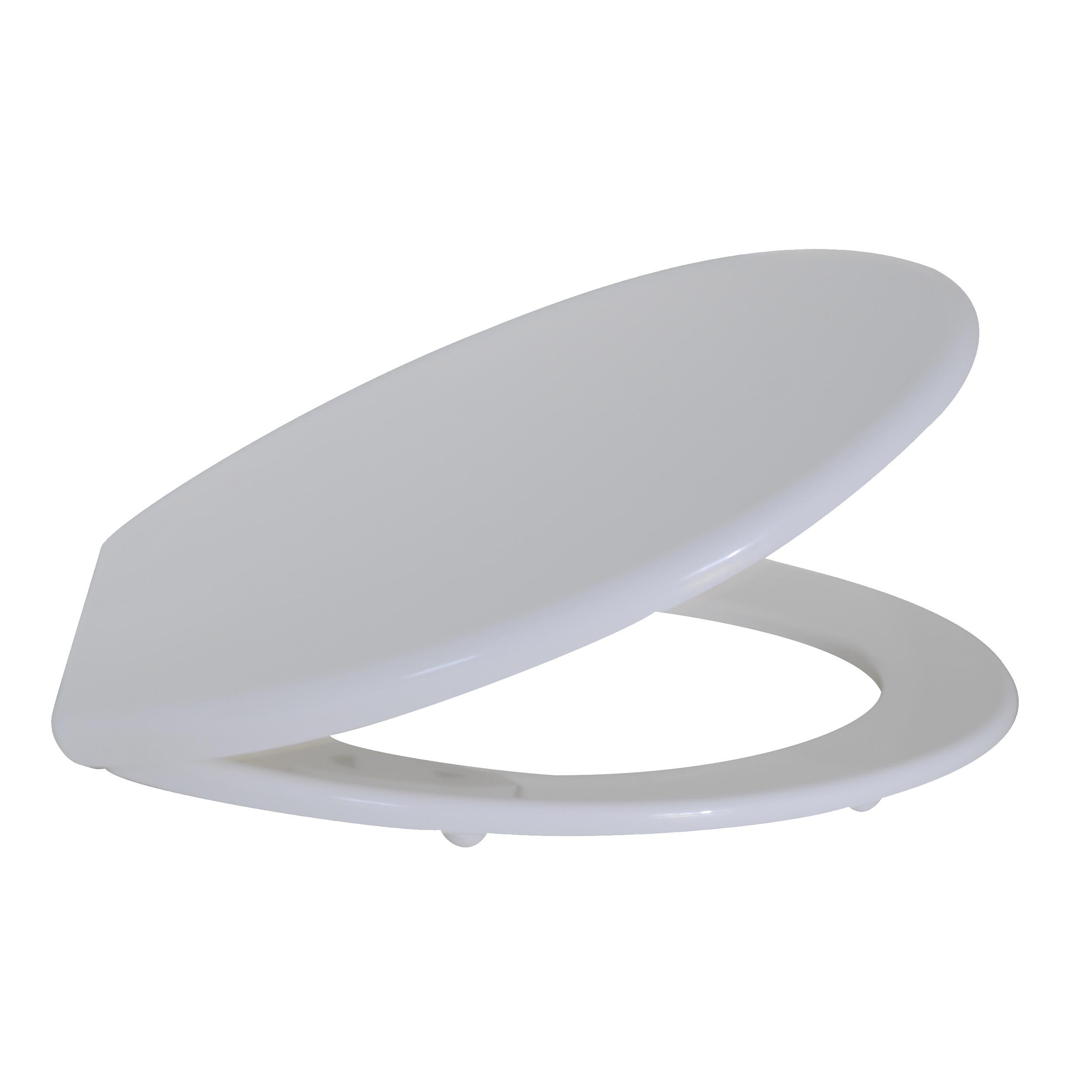 MSV Polypropylene Toilet Seat, White — image 1