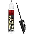Matte Black Rim Touch Up Paint, Efficient Wheel Paint Pen for Metal, Also Match Flat Black, Seamless Repair Car, Faucet and More, Color Accurate, Long Lasting Adhension, Quick Drying, Easy to Use