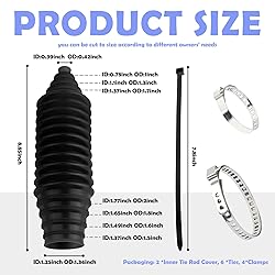 Tie Rod Boot Kit with Pinion Bellow Cable Ties and