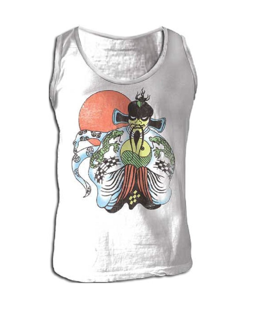 Big Trouble Little China Fu Manchu White Men's Tank Top Halloween Costume Cosplay