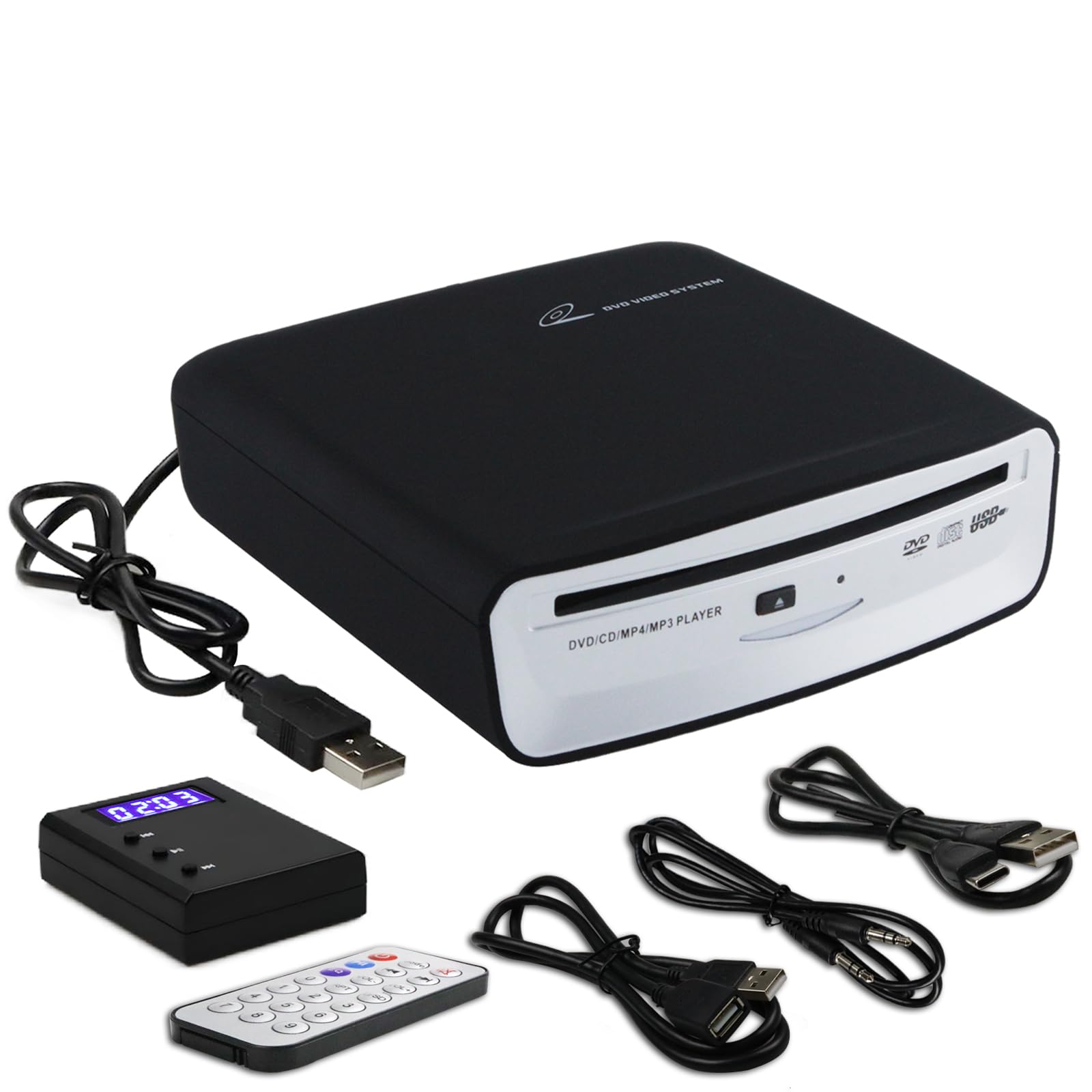 Photo 1 of ASENCH Portable CD Player for Car with USB Connection and AUX Connection,Universal USB External CD Player for Car,TV, Mac, Laptops, Desktops, PC with Plug and Play