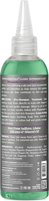 Design Essentials Peppermint Aloe Soothing Scalp & Skin Tonic 4oz view 2