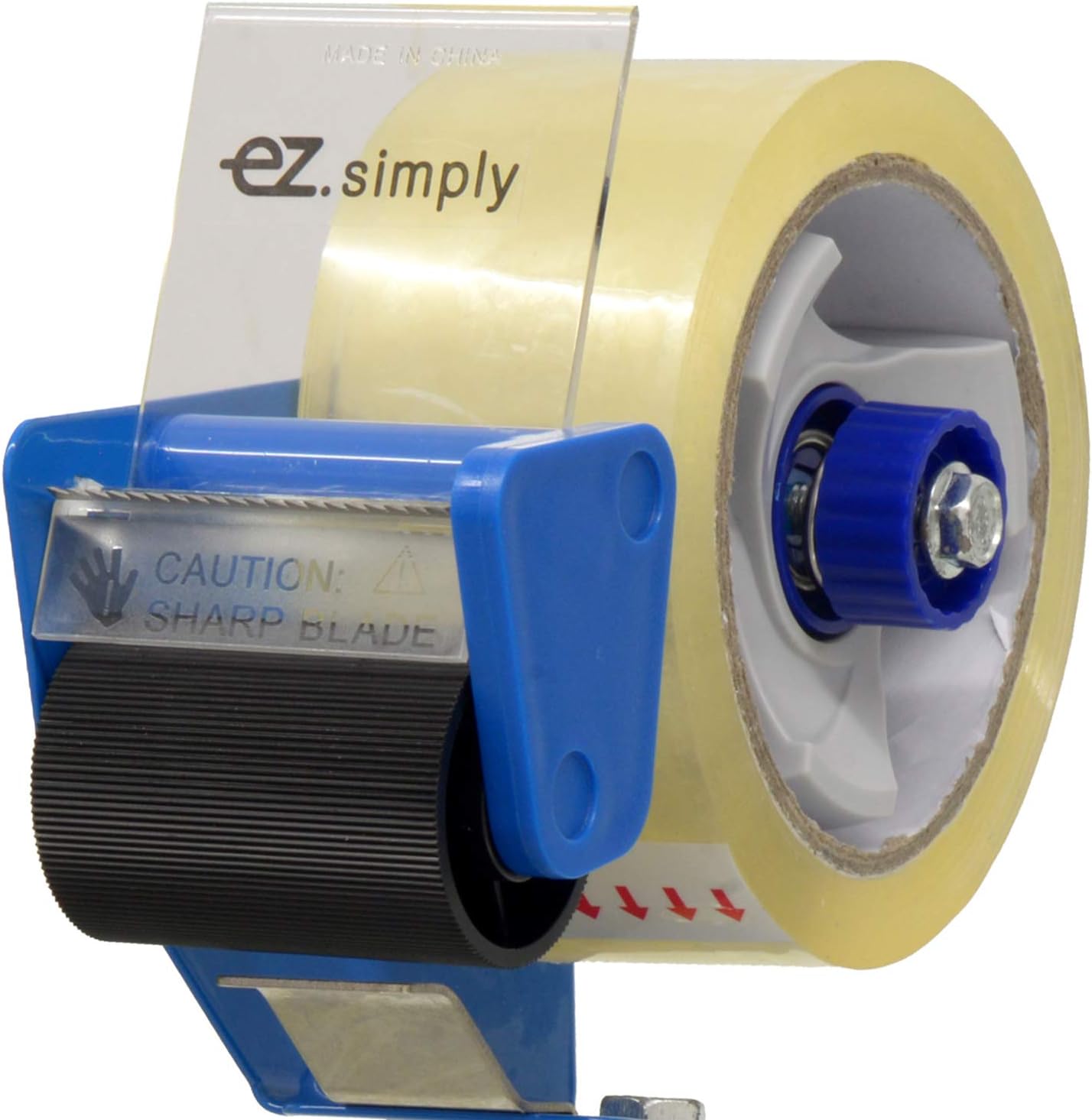 Heavy-Duty Packing Shipping Tape Dispenser Gun - with 2 Inch Roll of Packaging Tape - Hand-held Industrial Side Loading by EZsimply : Office Products
