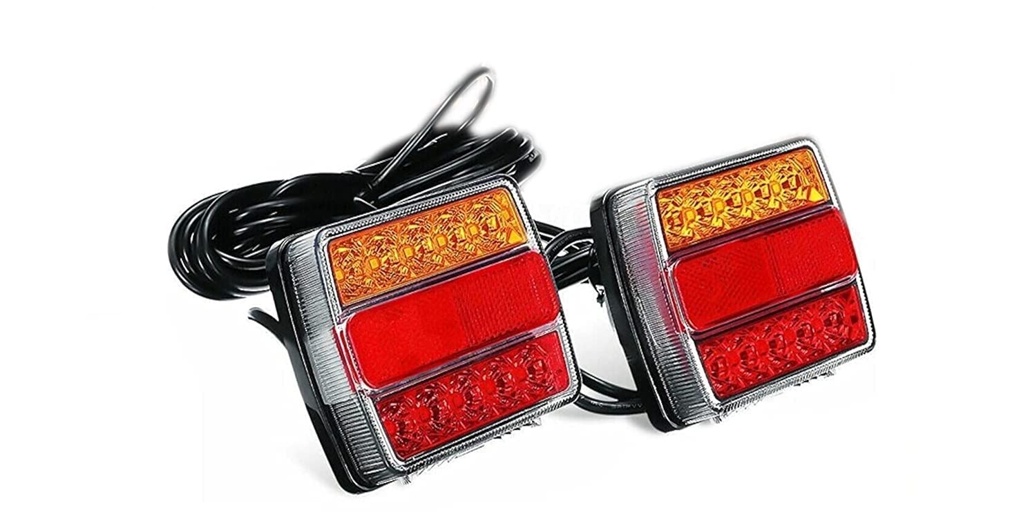 flexzon Magnetic led rear board lamps tail brake stop indicator lights trailer camper