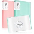 2 Pack A4 Size Display Book, Presentation Binder with Plastic Sleeves 60-Pocket Bound, Presentation Book Art Portfolio Folder, Sheet Protector for Artwork, Photo and Document