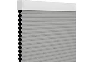 Changshade Blackout Blinds, Cordless Cellular Shades, 1 Inch Blackout Shades, Room Darkening Blinds, Pull Down Window Shades, Easy to Install Honeycomb Window Blinds, 29" W x 72" H, Grey