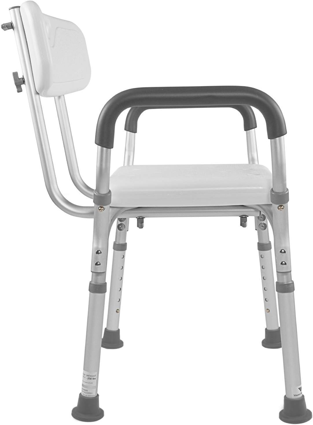 Vaunn Medical Bathtub Safety Rail Grab Bar and Shower Chair with Arms and Back Bundle: Health & Personal Care