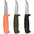 Morakniv Basic 511 Fixed Blade Knife w/Molded Polymer Sheath Black, Green & Orange Combo