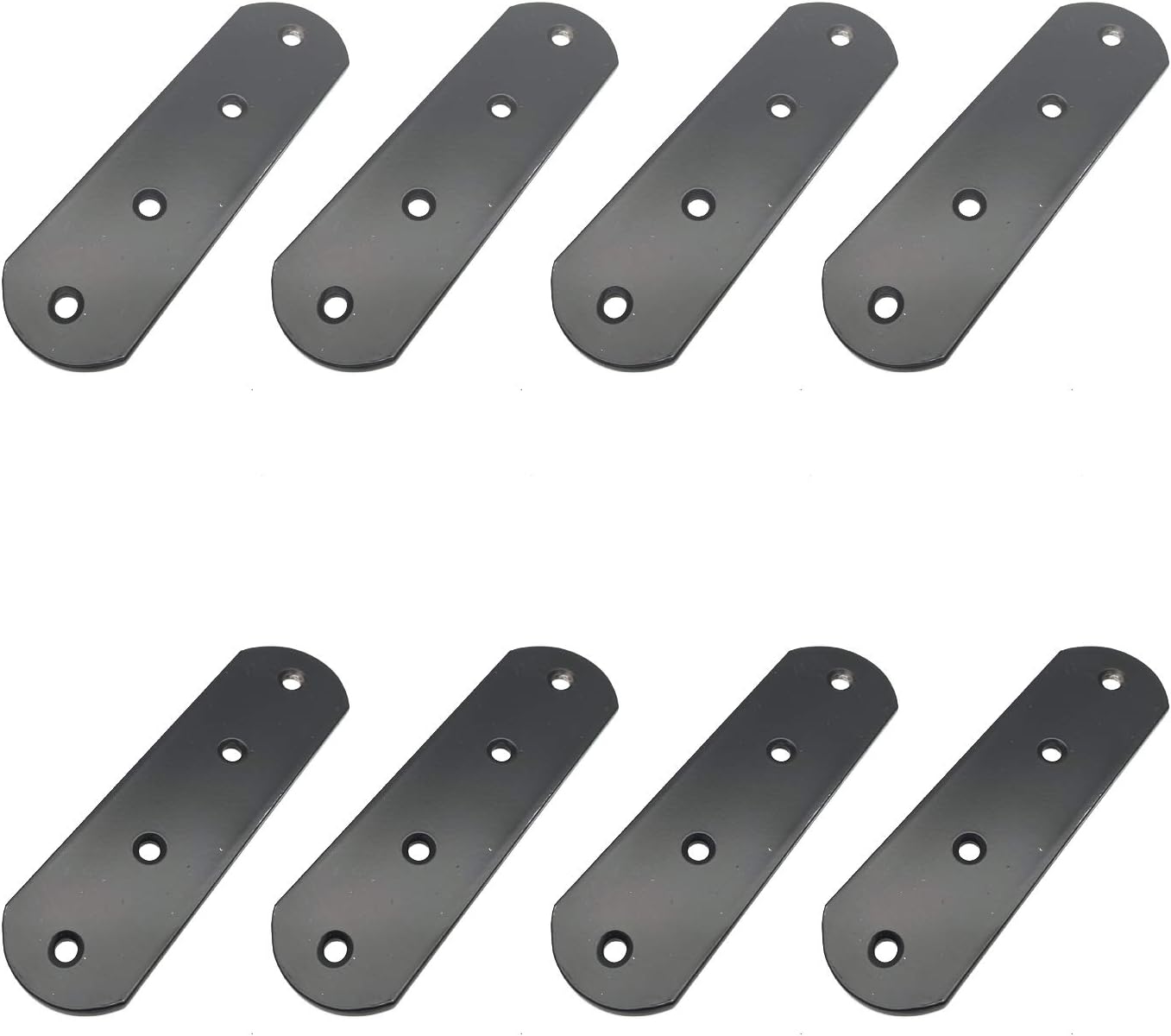 Flat Metal Bracket 8Holes Furniture Brace with Mounting Hardware Pack