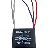 New CEILING FAN CAPACITOR CBB61 4.5uf + 6uf + 5uf 5 WIRE 250V