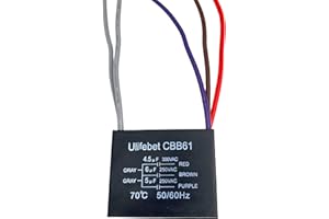 New CEILING FAN CAPACITOR CBB61 4.5uf + 6uf + 5uf 5 WIRE 250V