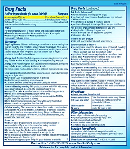 PhysiciansCare by First Aid Only Extra Strength Pain Reliever (Compare to Excedrin), 50 Count - Thumbnail 4