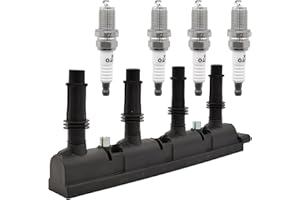 AUTOMOST Ignition Coils and Spark Plugs Set Compatible with 2011-2016 Chevy Cruze Sonic Trax Volt Cadillac ELR Buick Encore Replaces# D521C UF669 55577898 55579072 25198623