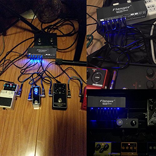 Guitar Pedal Power Supply, Irich Pedalboard Effect Pedal Connect Supply with Isolated Short Circuit/Overcurrent Protection - Isolated 9 Output Power Supply Unit for Guitar Effects/Pedal Boards