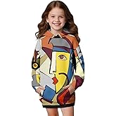 YGFLPPV Girls Hoodies Kids Long Pullover Hooded Sweatshirt, Long Hoodies Children Hoodie Dress with Pockets, for 5-14 Years