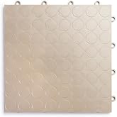 SnapLock RaceDeck CircleTrac 12"x12" Interlocking Garage Tiles, 24pk, Beige | 24 sq. ft. coverage, 80,000-lb. rolling load capacity, CircleTrac traction surface, PowerLock installation, Made in USA