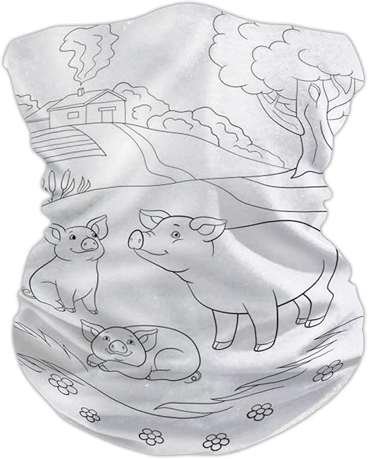 Amazon.com: Coloring Pages.Mother Pig with her Two Little Cute Piglets