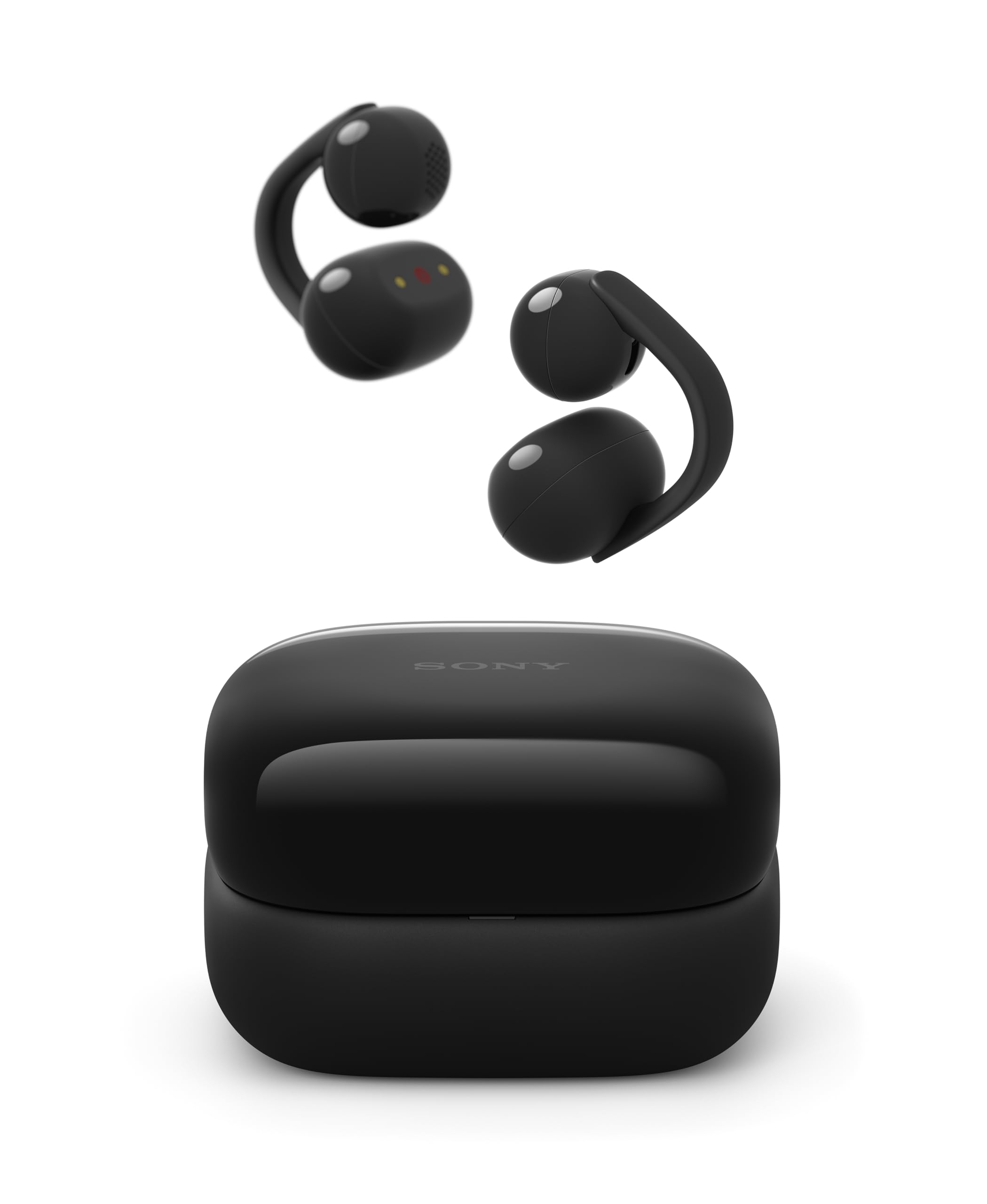 Sony LinkBuds Clip Open-Ear Truly Wireless Earbuds, Comfortable & Secure Fit, Lightweight Clip-On Design, Touch Controls, Ambient Sound Awareness, Water Resistant, Up to 37 Hrs of Playback, Black